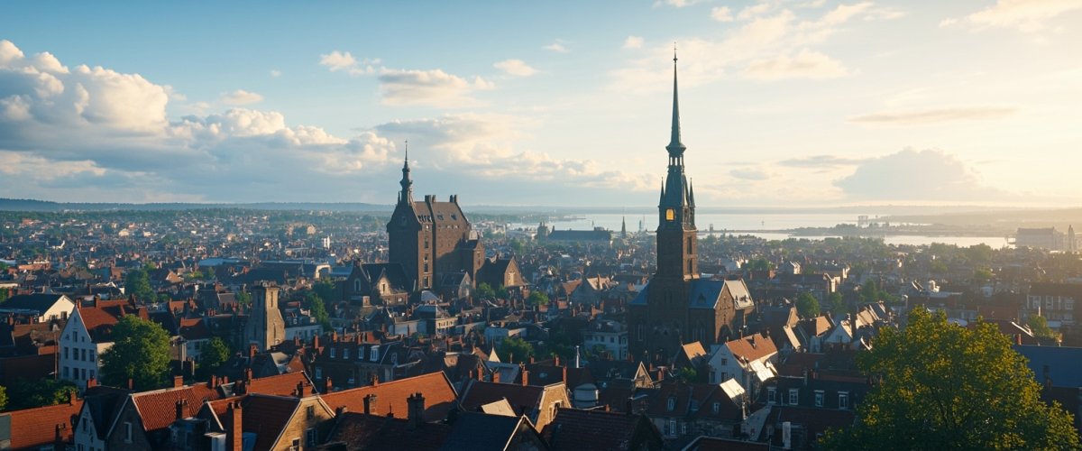 Painterly banner illustration of Ahrensburg