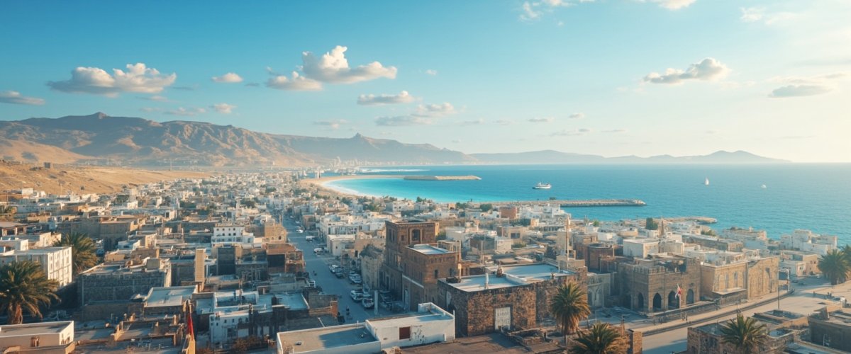 Painterly banner illustration of Al Mukalla