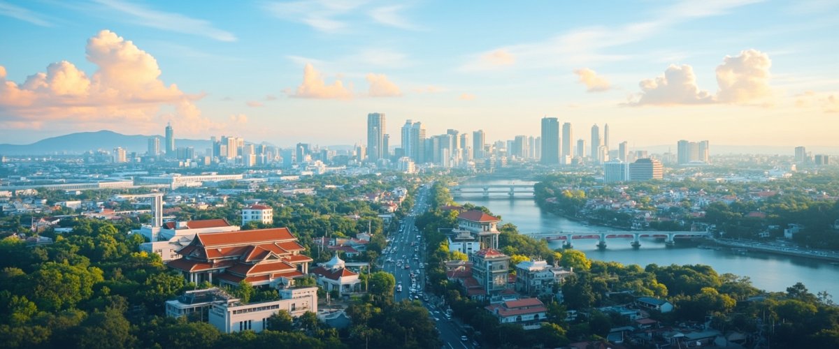 Painterly banner illustration of Amphoe Chulabhorn