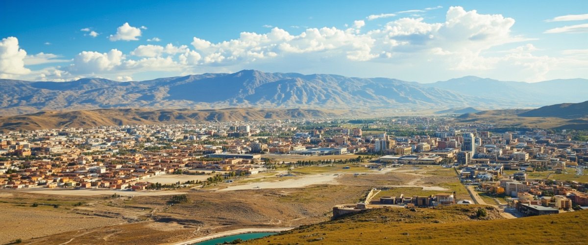 Painterly banner illustration of Aragats