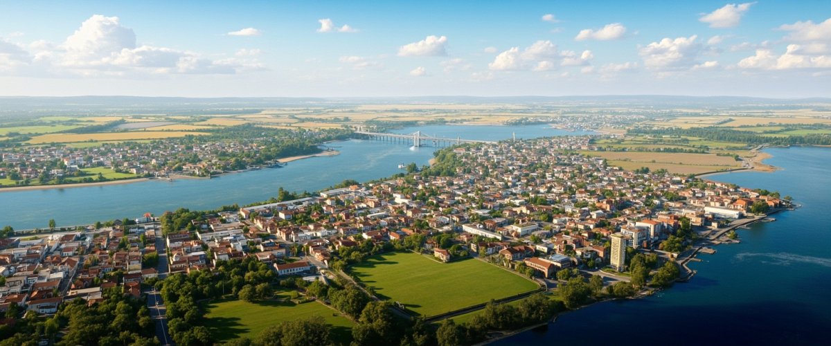 Painterly banner illustration of Axbridge