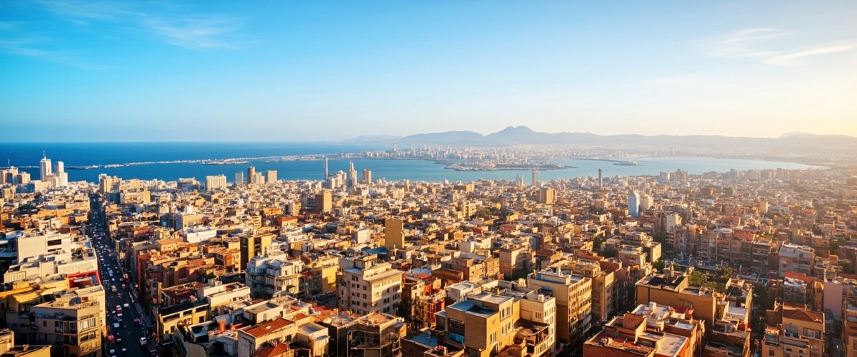 Painterly banner illustration of Barcelona