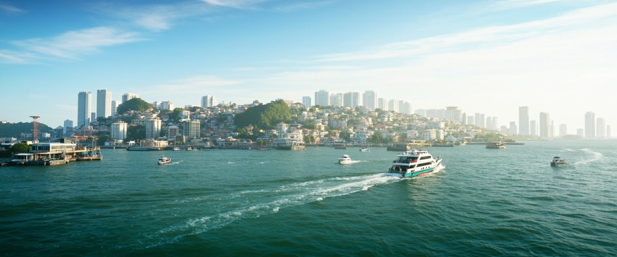 Painterly banner illustration of Batam