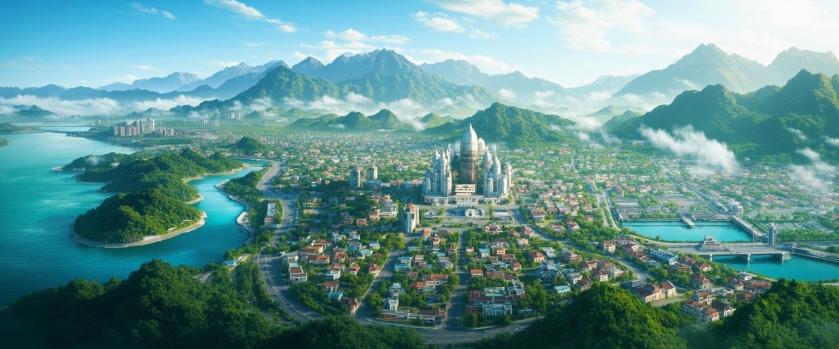 Painterly banner illustration of Bazhong Shi