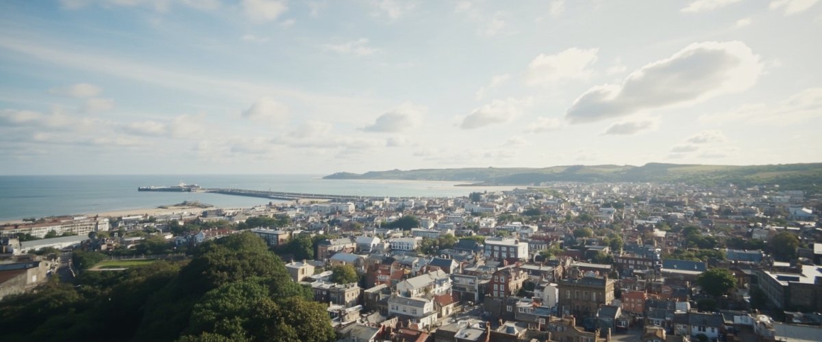 Painterly banner illustration of Bideford