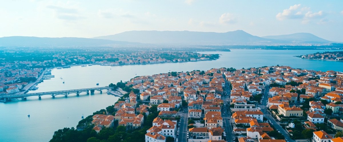 Painterly banner illustration of Biograd na Moru
