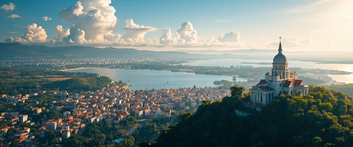 Painterly banner illustration of Bom Jesus do Galho