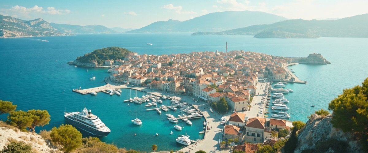 Painterly banner illustration of Budva