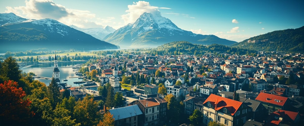 Painterly banner illustration of Buochs