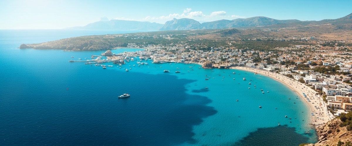 Painterly banner illustration of Cala Gonone