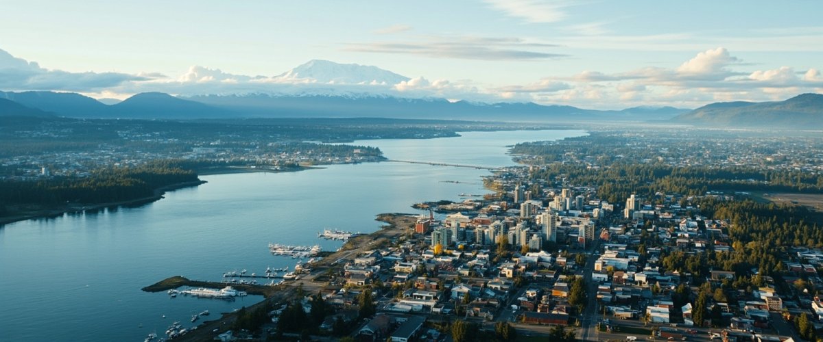 Painterly banner illustration of Campbell River