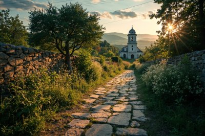 AI-generated travel thumbnail for Cătina