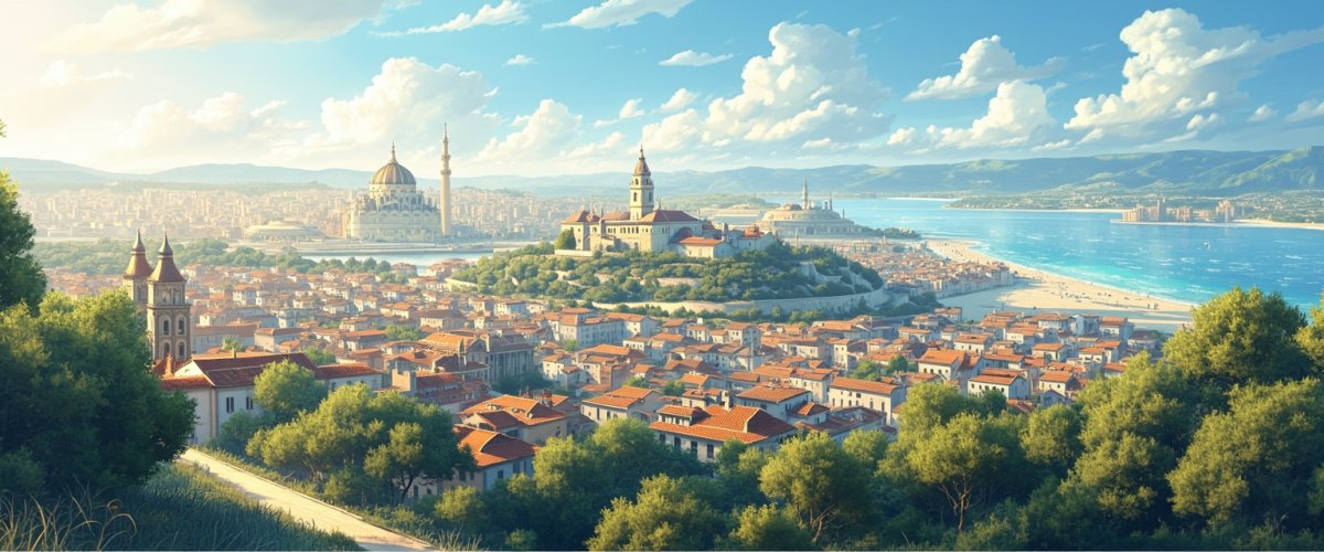 Painterly banner illustration of Cervia