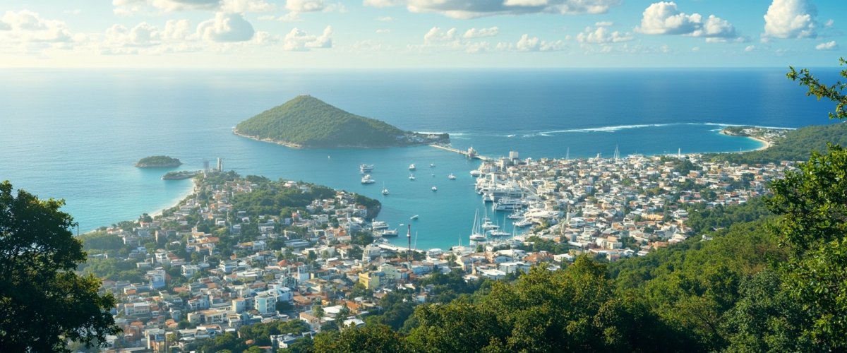 Painterly banner illustration of Charlotte Amalie