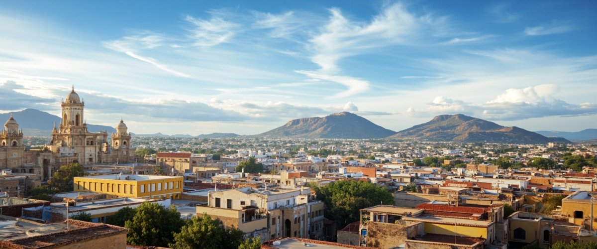 Painterly banner illustration of Cholula