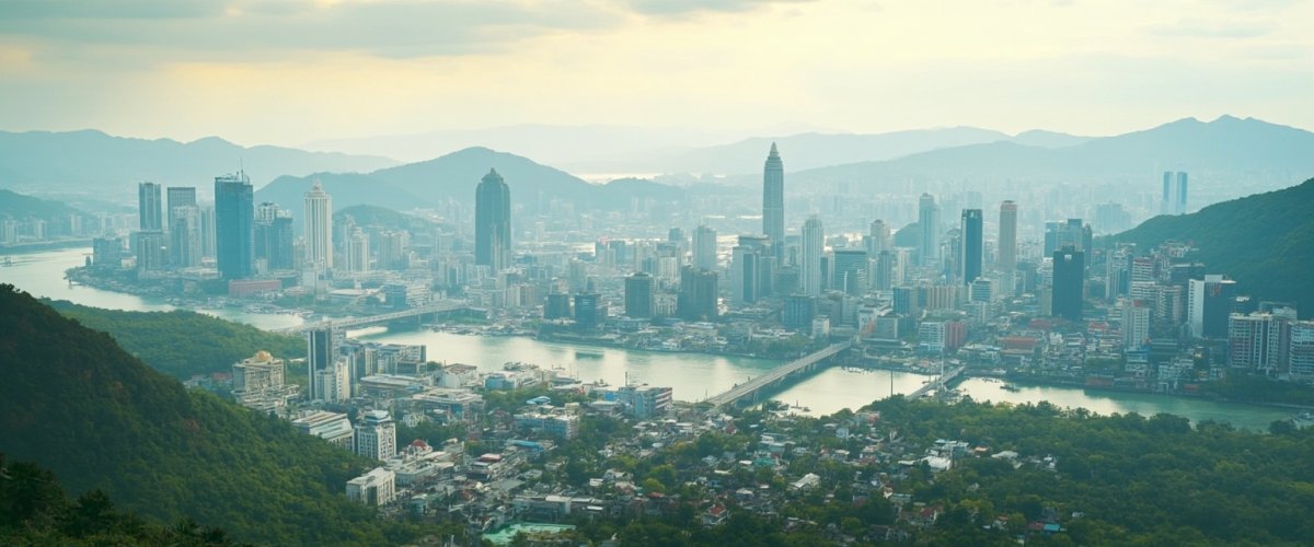 Painterly banner illustration of Chuncheon