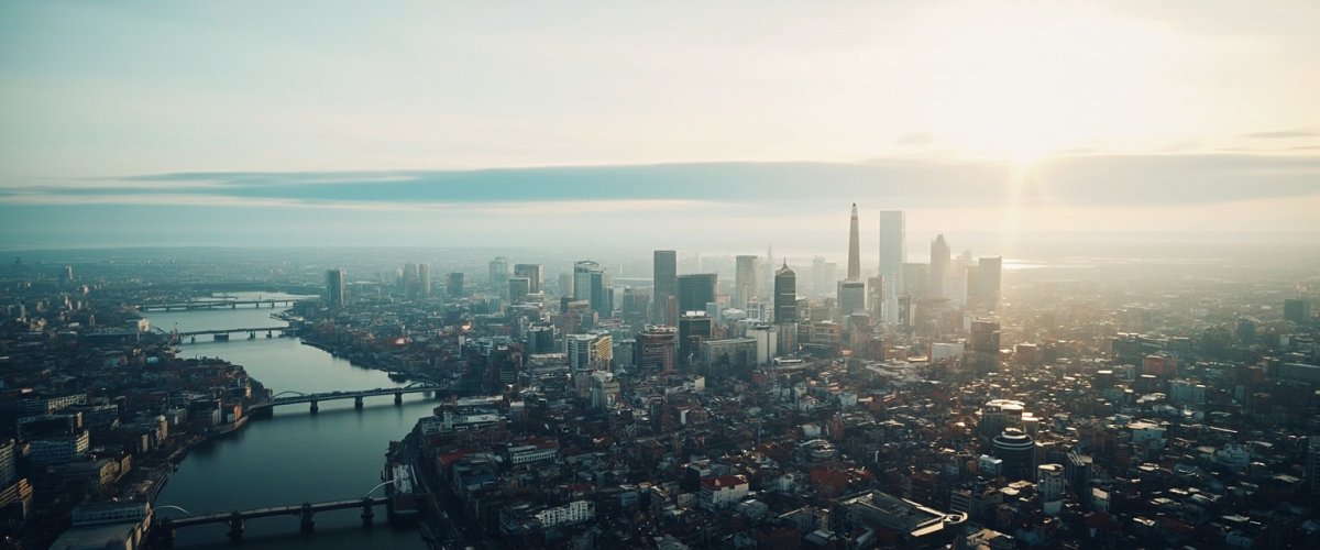 Painterly banner illustration of City of Belfast