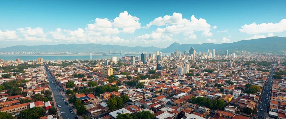 Painterly banner illustration of Ciudad Nezahualcoyotl
