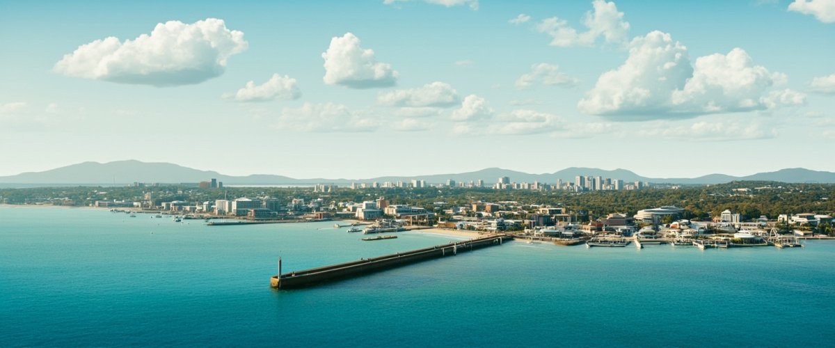 Painterly banner illustration of Coffs Harbour