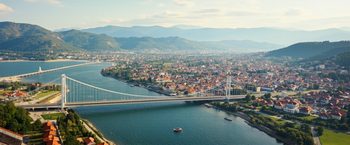 Painterly banner illustration of Comuna Ceraşu