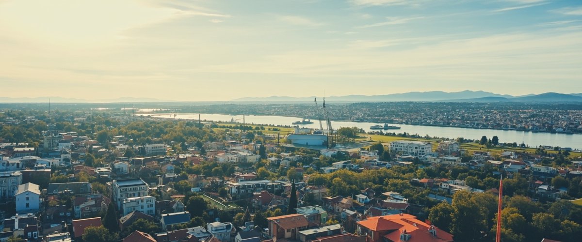 Painterly banner illustration of Comuna Chevereşu Mare