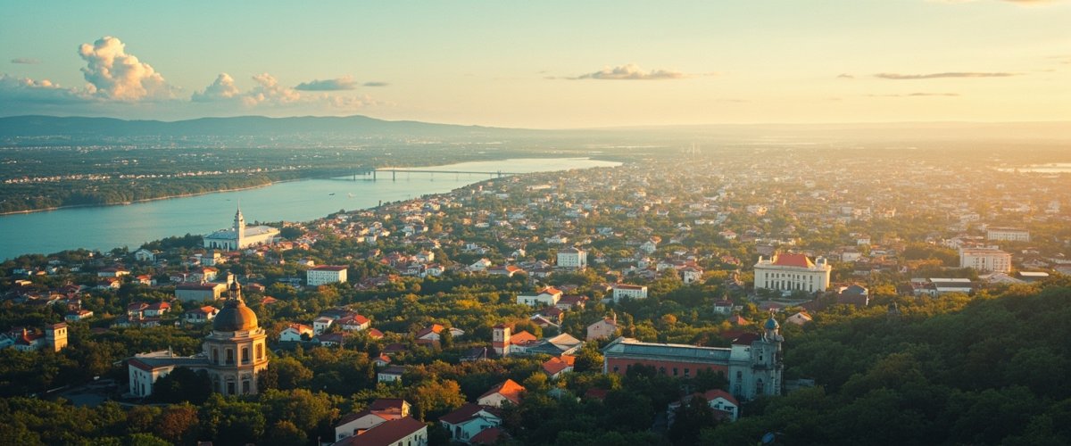 Painterly banner illustration of Comuna Gherceşti