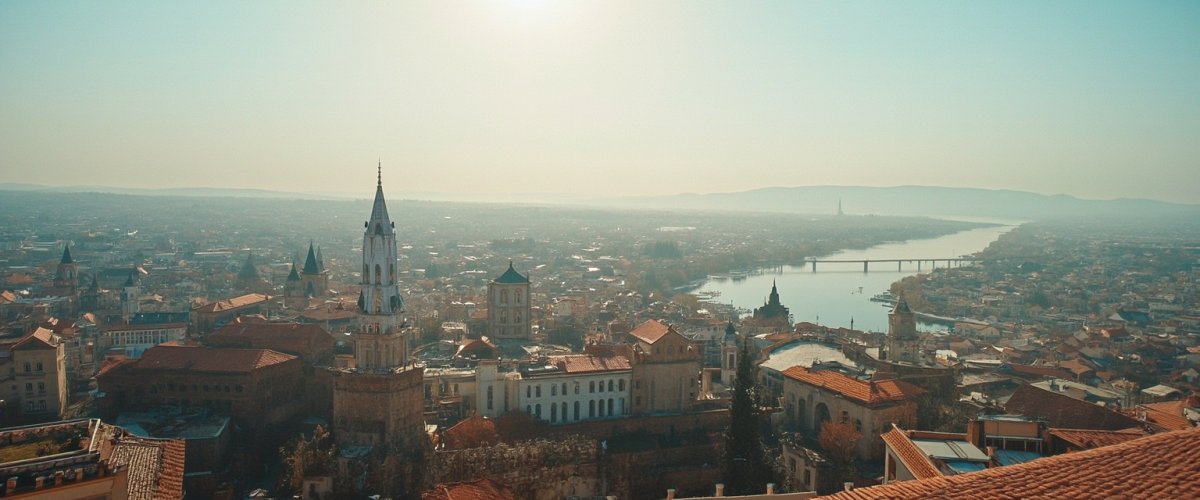 Painterly banner illustration of Comuna Săhăteni