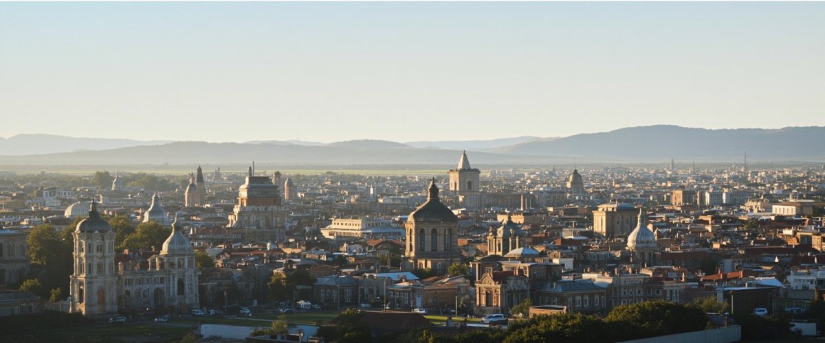 Painterly banner illustration of Comuna Topliţa