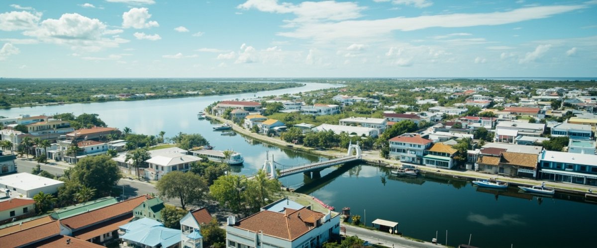 Painterly banner illustration of Corozal