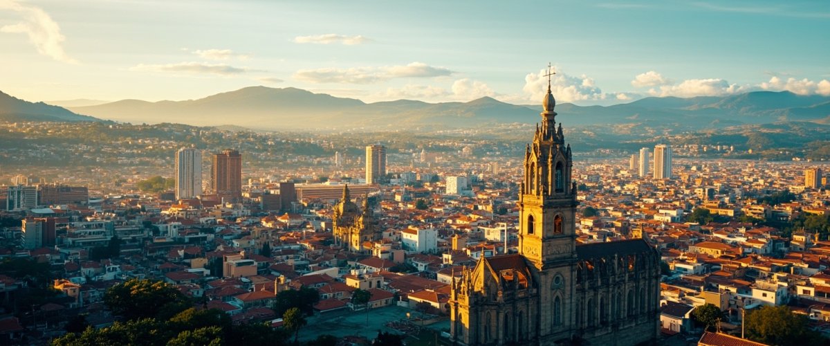 Painterly banner illustration of Cuenca