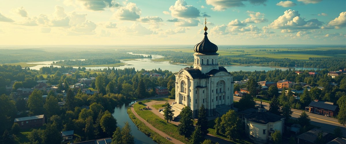 Painterly banner illustration of Dvortsy