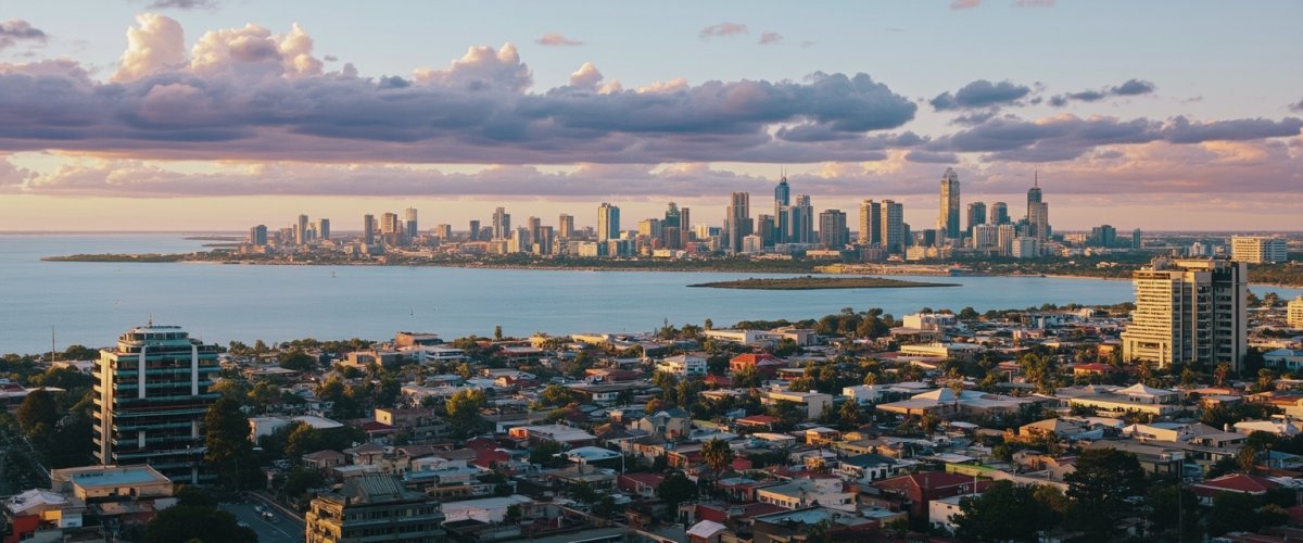Painterly banner illustration of East Bunbury