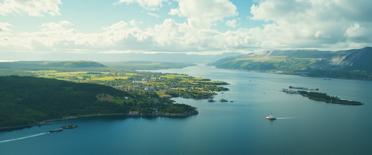 Painterly banner illustration of Eidfjord