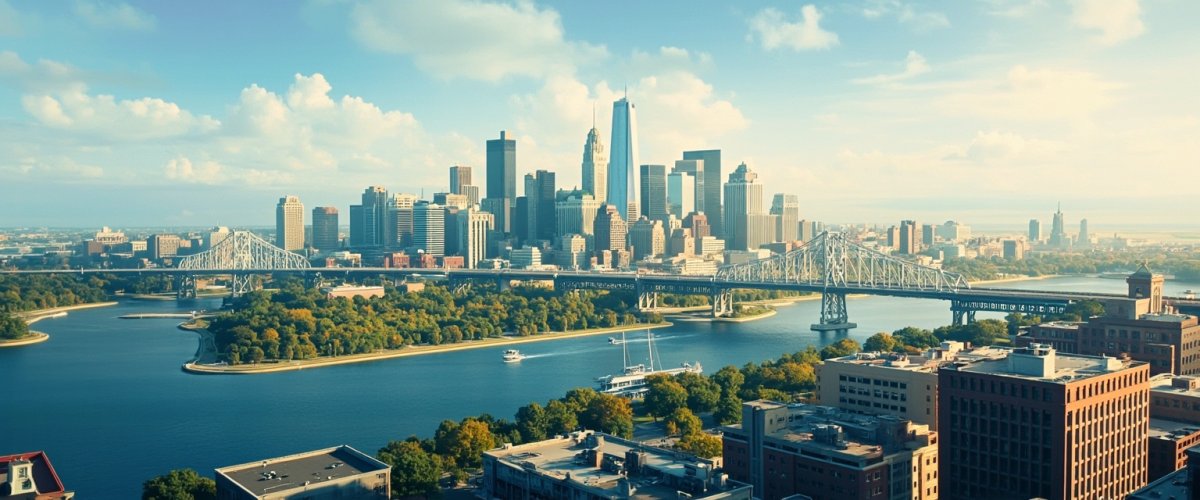 Painterly banner illustration of Englewood