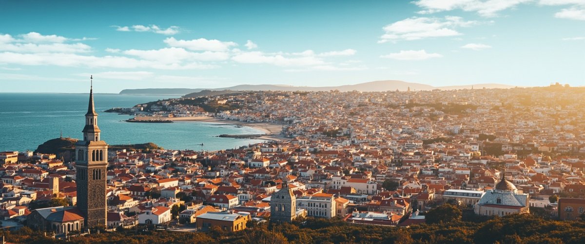 Painterly banner illustration of Figueira de Castelo Rodrigo