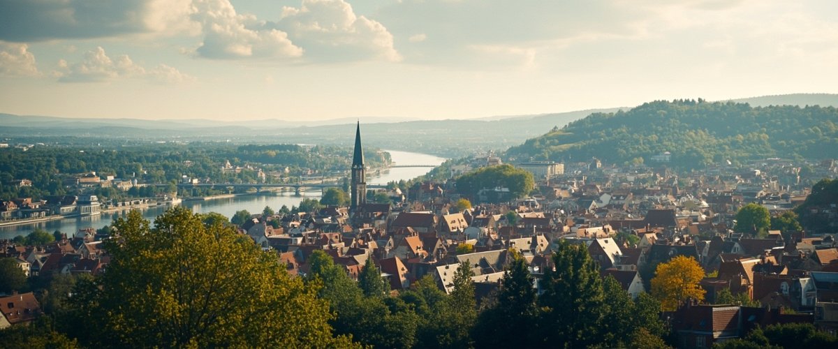Painterly banner illustration of Frankenthal