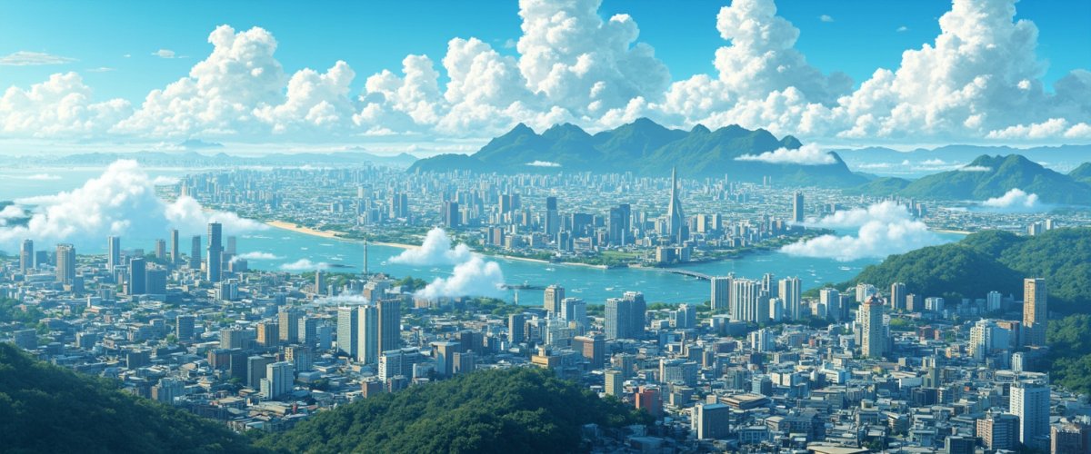 Painterly banner illustration of Fujisawa