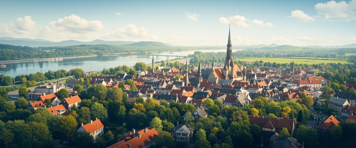 Painterly banner illustration of Gerlingen