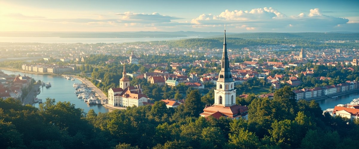 Painterly banner illustration of Gorlice