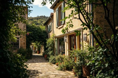 AI-generated travel thumbnail for Gourdon