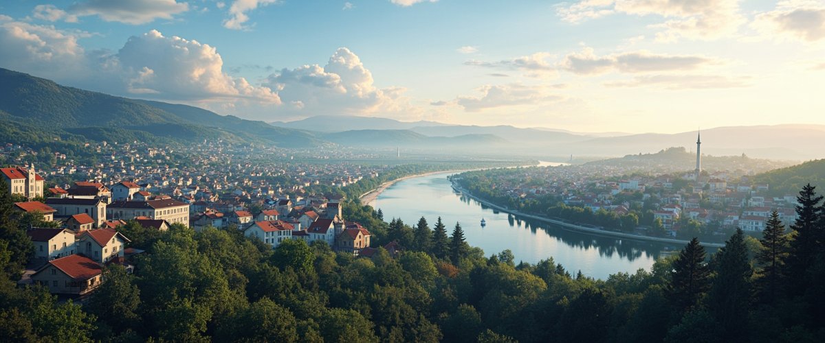 Painterly banner illustration of Gradsko