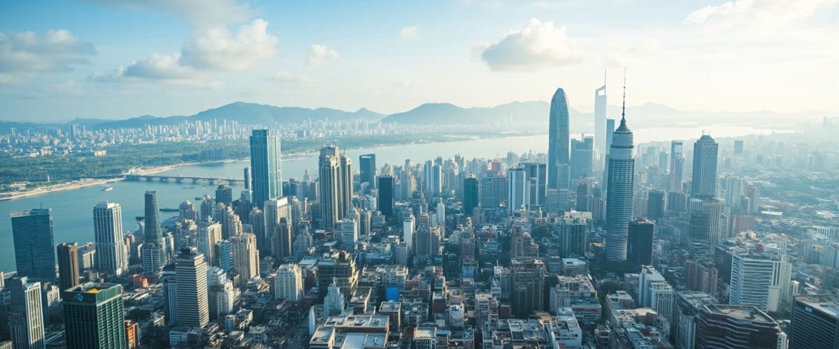 Painterly banner illustration of Guangzhou