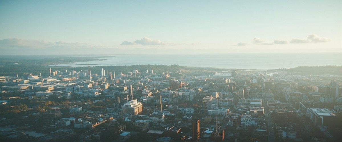 Painterly banner illustration of Havre-Saint-Pierre