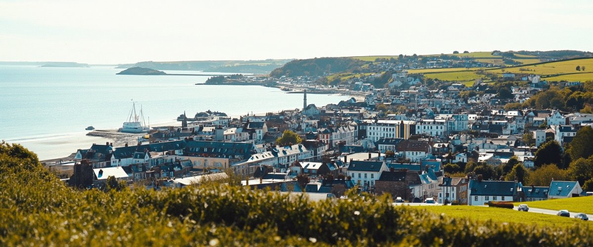 Painterly banner illustration of Hayle