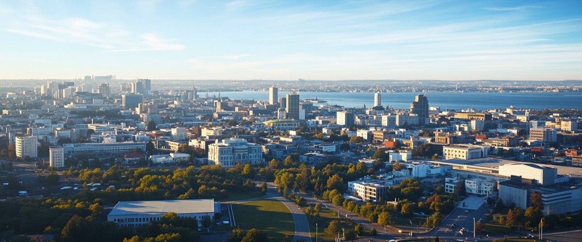 Painterly banner illustration of Helsinki