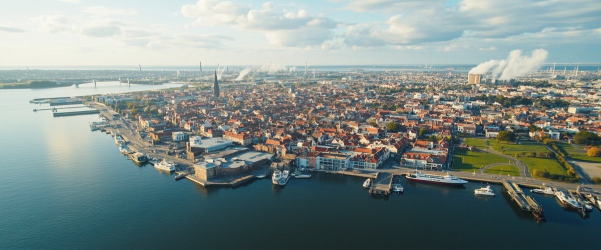 Painterly banner illustration of Herning