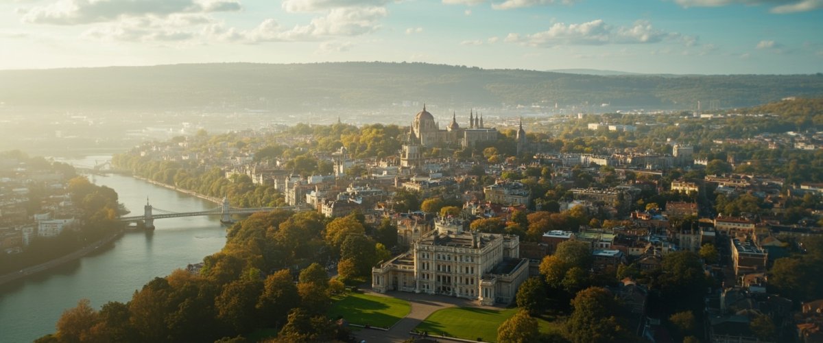 Painterly banner illustration of Highclere