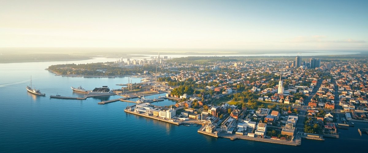 Painterly banner illustration of Hjørring Kommune