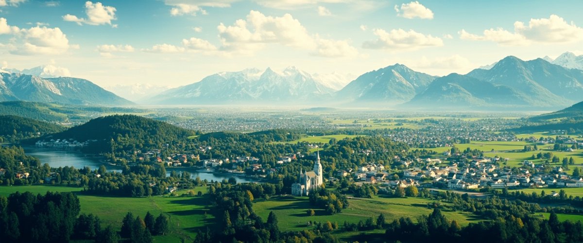 Painterly banner illustration of Höfen