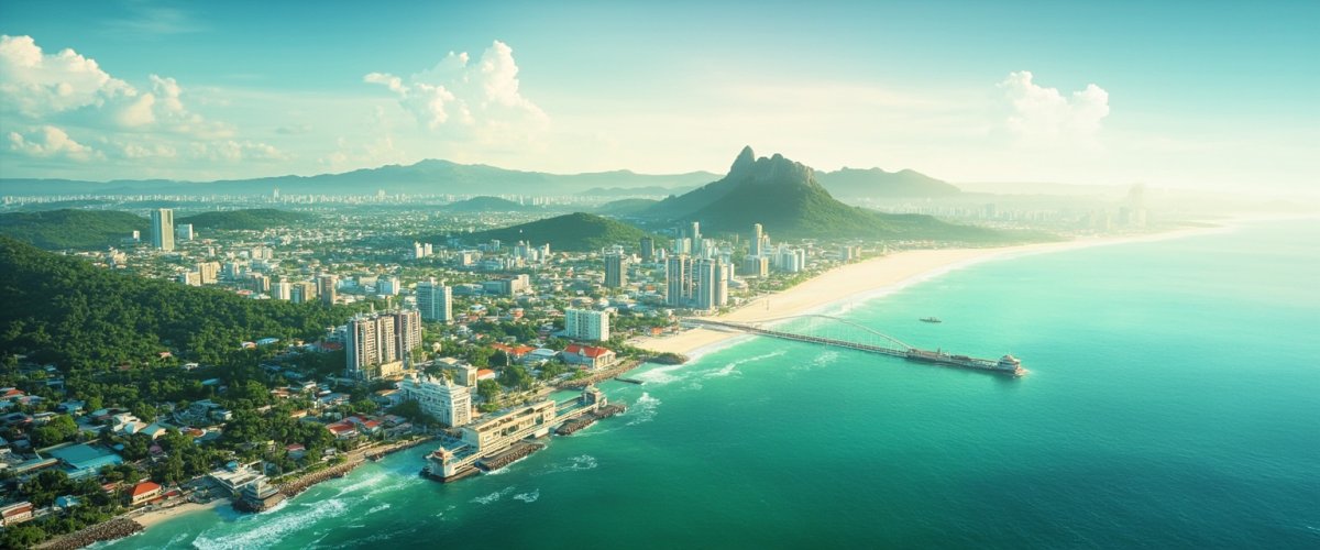 Painterly banner illustration of Hua Hin